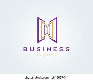 It's a construction Logo design made of elegant frame lines representing luxury and architecture company