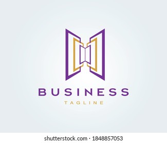 It's a construction Logo design made of elegant frame lines representing luxury and architecture company