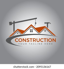 Construction Logo Design Real Estate Company Stock Vector (Royalty Free ...