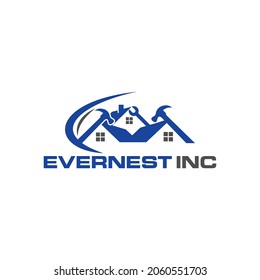 construction logo design and template.