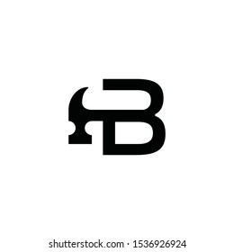 Construction Logo Design Template  with B alpabhet for Your Busines Or Company