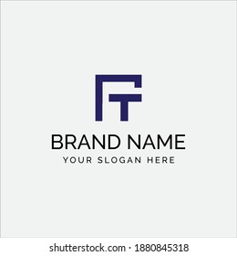 diseño de logotipo de construcción vectorial, letra diseño de concepto CT
