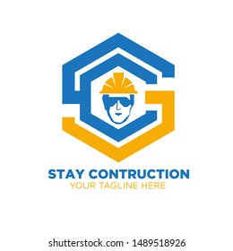 construction logo designs icon man