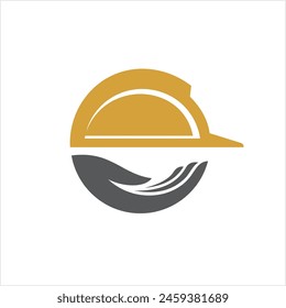 Construction logo with hand concept