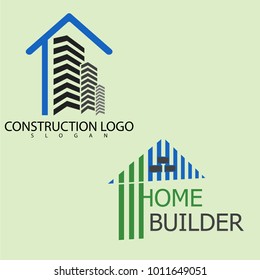 Construction logo home builder tamplate design