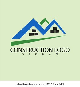 Construction logo home builder tamplate design
