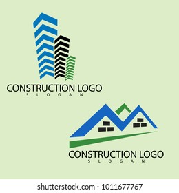 Construction logo home builder tamplate design