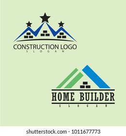 Construction logo home builder tamplate design