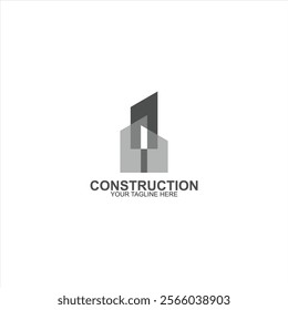 construction logo icon for building or development business with creative illustration