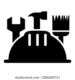 Construction logo icon design template isolated