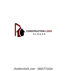 construction logo. Minimalistic logo vector on white background