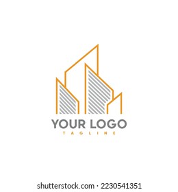 El logotipo de construcción está listo para ser utilizado como logotipo de su empresa