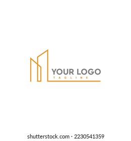 El logotipo de construcción está listo para ser utilizado como logotipo de su empresa