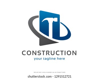 Construction Logo Template Design Vector, Emblem, Concept Design, Creative Symbol, Icon