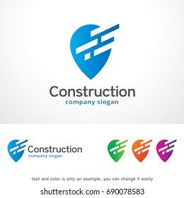 Construction Logo Template Design Vector, Emblem, Design Concept, Creative Symbol, Icon