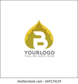 Construction logo template. Real estate or house building symbol. Letter B