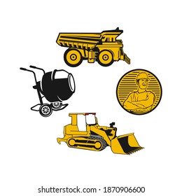 Construction logo template set, logo pack, logo bundles, vector pack of Construction logo, easy to edit