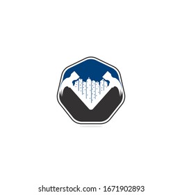 Construction logo template, suitable for construction company brand. Home repair logo. House Real Estate logo. Construction Building Logo. Tools icon.
