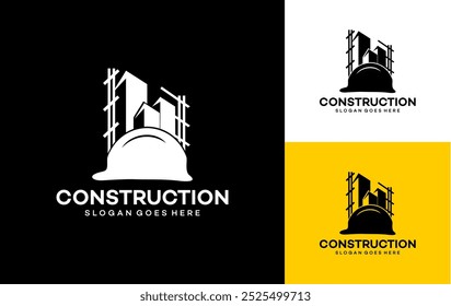 Plantilla del logotipo de la construcción, conveniente para la marca de la compañía de construcción, formato del Vector y fácil editar - Vector