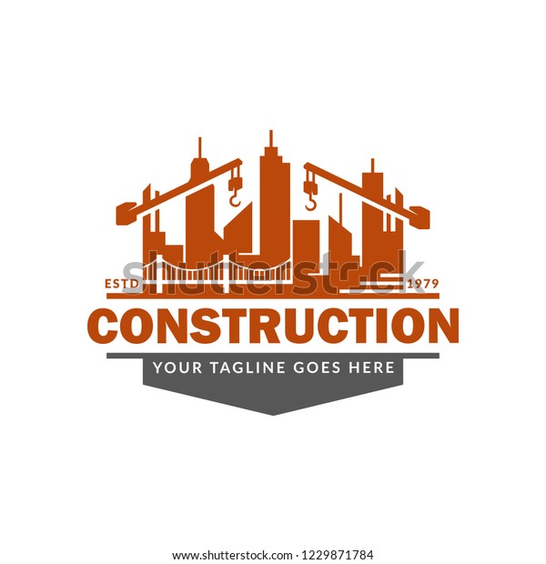 Construction Logo Template Suitable Construction Company Stock Vector ...