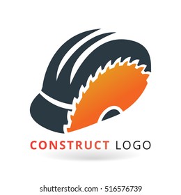 Construction Logo Template.Under Construction Conceptual Logo. Perfect For Your Presentations, Background, Brochures And Banners. Vector Illustration