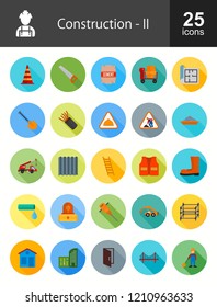 Construction Long Shadow Icons