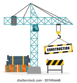 Construction machinary design, vector illustration eps 10.