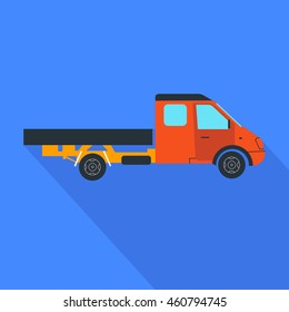 Construction machine vector illustration, empty truck icon