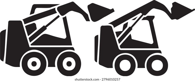 Construction machinery, compact loaders, heavy equipment, digging, industrial.