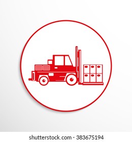 Construction machinery. Loader. Vector icon.