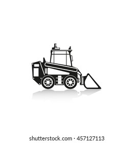 Construction machinery. Loader. Vector icon.