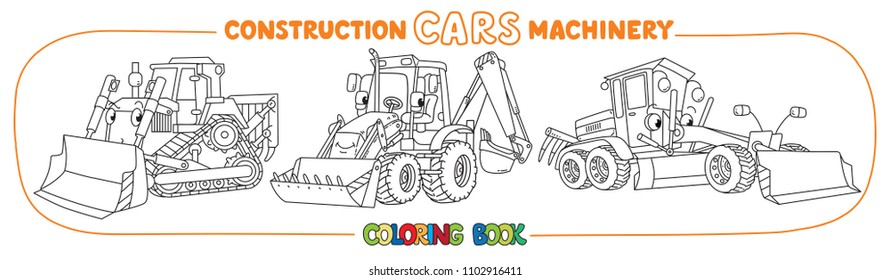 Construction machinery transport coloring book
