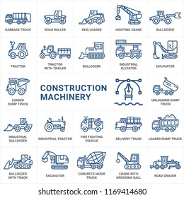 Construction Machinery Vector Icons Stock Vector (Royalty Free ...