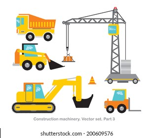 Construction machinery vector set. Part 3