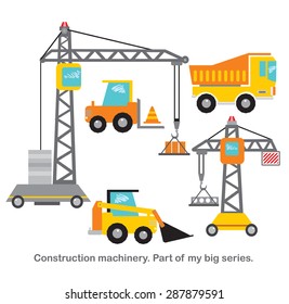 Construction machinery vector set. Part of my big series.