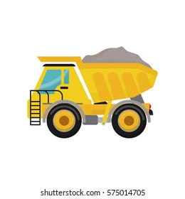Construction machinery vehicle icon vector illustration graphic design