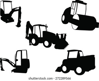 construction machines collection - vector