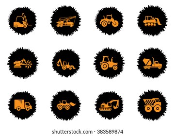 Construction Machines color icon for web sites and user interface