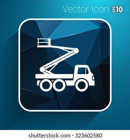Construction Machines icon vector button logo symbol concept.
