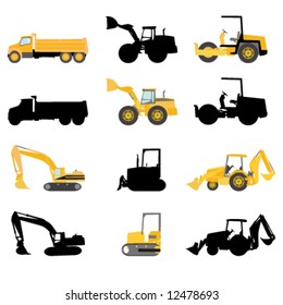 construction machines vector