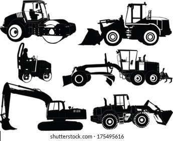 construction machines - vector