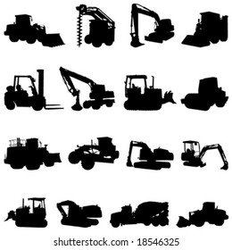 construction machines vector