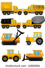 construction machines vector