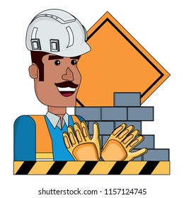 Construction man design