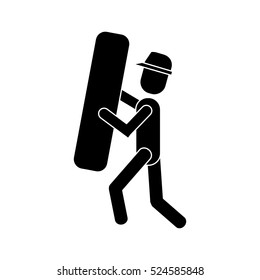 construction man element work pictogram