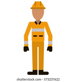 construction man helmet uniform