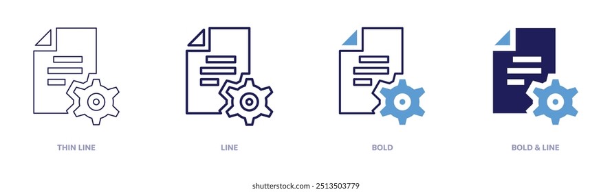 Construction manager icon in 4 different styles. Thin Line, Line, Bold, and Bold Line. Duotone style. Editable stroke.