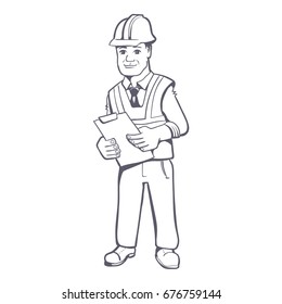 Construction manager illustration