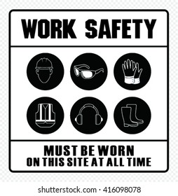 Construction Mandatory Health And Safety Sign 