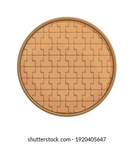 Construction manhole icon. Cartoon of construction manhole vector icon for web design isolated on white background